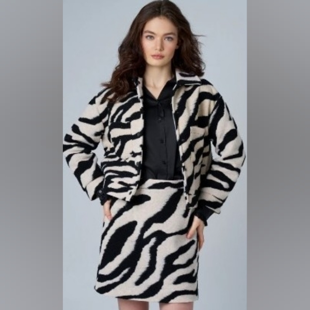 Astrid Zebra Print Women's Jacket(Skirt Sales Separately)